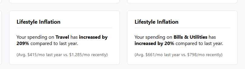Lifestyle Inflation Tracker